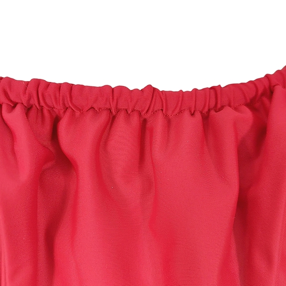 SYLK Swim Red Rya String Side Bikini Bottom - Picture 8 of 14